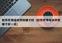 软件开发培训学校哪个好（软件开发培训学校哪个好一点）