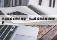 网站建设的需求分析（网站建设需求分析调研表）