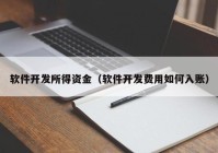 软件开发所得资金（软件开发费用如何入账）