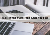 抖音小程序开发语言（抖音小程序开发工具）